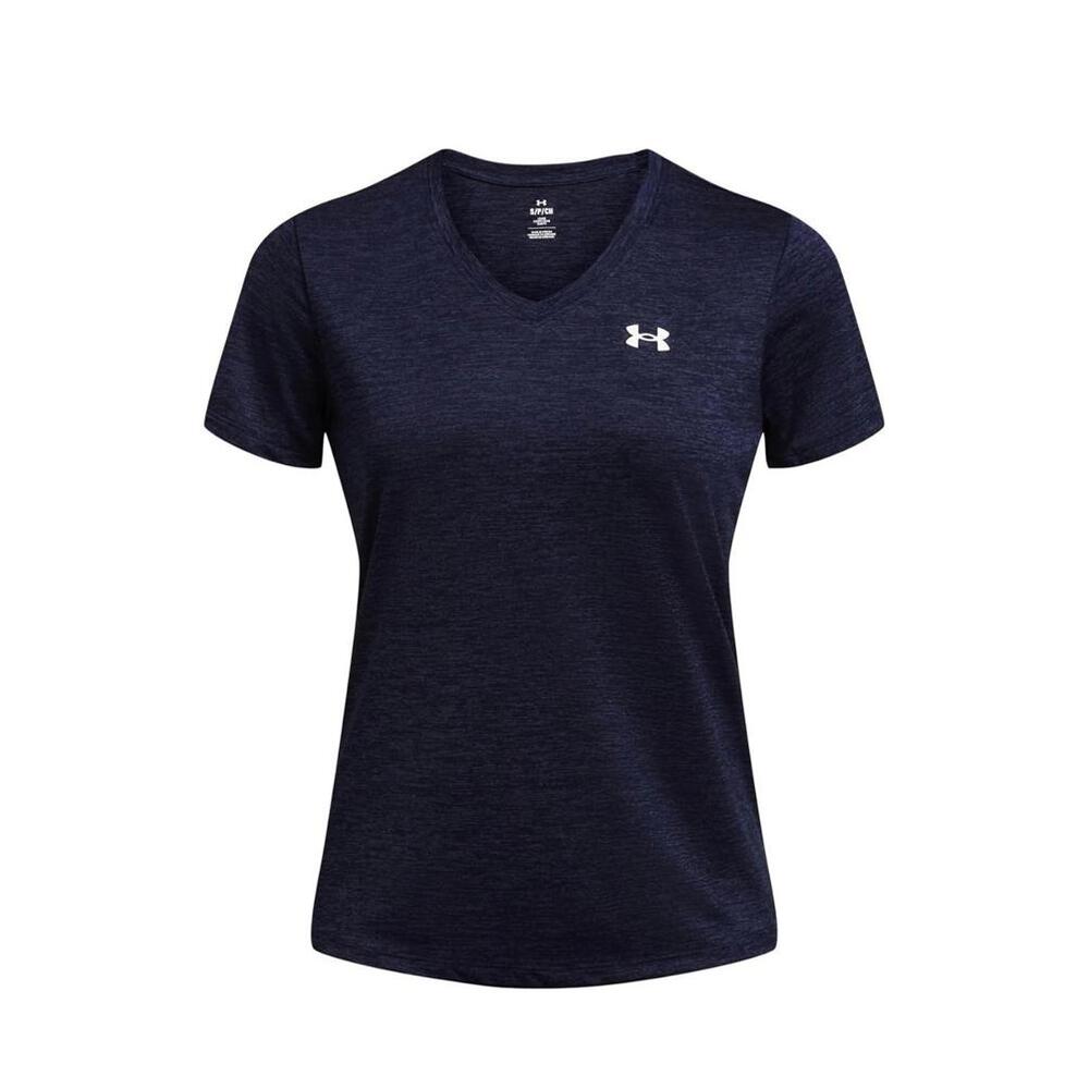 Under Armour Women's Tech Twist V Neck Short Sleeve XL T-Shirt Navy Blue New